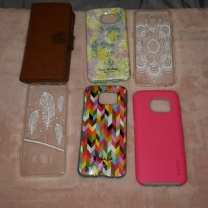 6 Galaxy S7 phone cases,  all great condition,